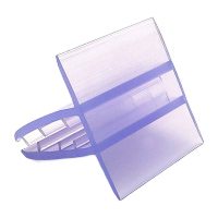 鸣固广告夹POP海报KT板PVC防飞沫隔离标签夹塑料挡板固定软齿夹50*40*30mm带纳米胶20只KW267264