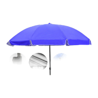 鸣固圆形遮阳伞3.0米蓝牛津银胶布