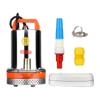 鸣固 直流潜水泵12V24V48V60V伏高扬程井用农用大流量抽水泵 12V200W(不锈钢叶轮8米线)送配件