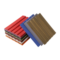 鸣固 长城板 实木格栅装饰板 网红背景墙现代轻奢木格栅板凹凸长城板护墙板 宽195mm*厚14mm 1平米