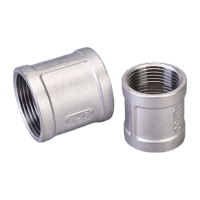 鸣固 304不锈钢内丝管箍 内螺纹直接头 水暖燃气管件 DN40-11/2 5个