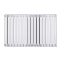 鸣固 暖气片 钢铝壁挂防烫散热器 水暖散热片 暖气片 钢铝 中心距600nn 高度65cm 18柱 (6分口)