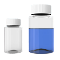 鸣固 PET塑料试剂瓶 胶囊液体分装 加厚聚酯透明广口瓶 30mL 10个