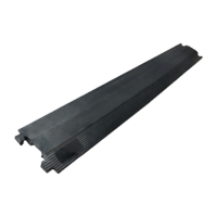 鸣固橡胶线槽减速带 护线压线板 盖线板 电缆保护槽板 室外全黑色 室内小一线 1000*130*20