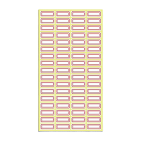 鸣固ZH4350不干胶手写标签自粘超市商标价格贴纸红色4*17/60张