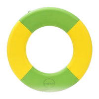 鸣固 儿童游泳圈EVA材质耐磨抗压加厚泡沫实心免充气游泳圈儿童小号(绿色) KD302523