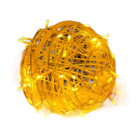 鸣固LED藤球灯串节日装饰挂树户外亮化彩灯直径20cm暖白色ZL5238