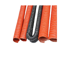 鸣固 ZJ6052耐高温风管 高温硫化管 红色高温矽胶风管 耐温-70℃-+300℃(4米1条)150mm