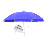 鸣固圆形遮阳伞2.6米蓝三层骨架双层银胶布