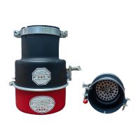 鸣固 阻火器货车叉车排气管 碳钢阻火器黑红双色120mm