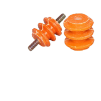 鸣固 配电柜低压绝缘子 黄色绝缘柱 M10 60*60双头带杆 MGL2833