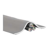 鸣固PVC自粘压线条防踩遮盖电线走线槽明装地面墙面理线固定55mm压3支≤8mm线10米灰色MGL0889