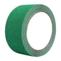 鸣固 磨砂防滑胶带 楼梯台阶防水耐磨止滑贴 室外防滑条防滑贴 绿色10cmx5m KW572502