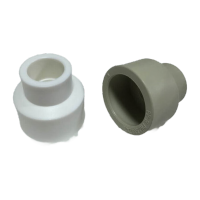 鸣固 PPR水管接头管件配件PPR管件接头异径直接白色50x25mm