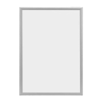 鸣固 铝合金海报框 开启式展示框架电梯广告牌展示贴画框定做50x70(外框尺寸)KT银色直角