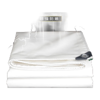 鸣固 防雨布防水布帆布刀刮布挡风雨布篷布防水防晒加厚防风围白色6x12米