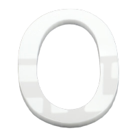 鸣固 亚克力立体数字贴号码牌瓷白[0]10x6.6cm