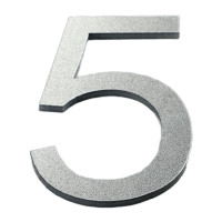 鸣固 亚克力立体数字贴号码牌闪银[5]5x3.3cm