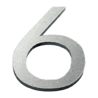 鸣固 亚克力立体数字贴号码牌闪银[6]5x3.3cm