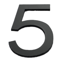 鸣固 亚克力立体数字贴号码牌磨砂黑[5]10x6.6cm