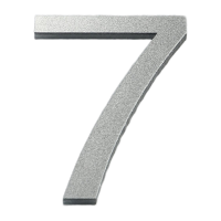 鸣固 亚克力立体数字贴号码牌闪银[7]10x6.6cm