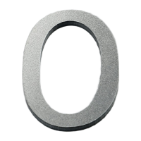 鸣固 亚克力立体数字贴号码牌闪银[0]10x6.6cm