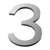 鸣固 亚克力立体数字贴号码牌闪银[3]10x6.6cm