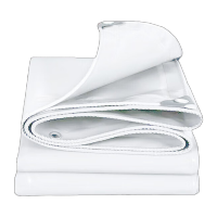 鸣固 防雨布加厚防水布刀刮布挡风雨布篷布防晒 白色5x7米 KS583662