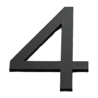 鸣固 亚克力立体数字贴号码牌磨砂黑[4]5x3.3cm