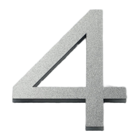 鸣固 亚克力立体数字贴号码牌闪银[4]10x6.6cm