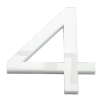 鸣固 亚克力立体数字贴号码牌瓷白[4]7x4.6cm