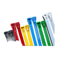 鸣固 可松式活扣尼龙扎带重复使用束线带理线带 8x300mm 宽7.5mm 混装(100条)