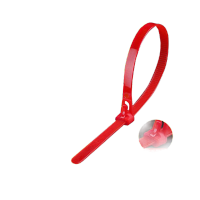 鸣固 可松式活扣尼龙扎带重复使用束线带 红色 8x150mm 宽7.5mm 100条 KD886447