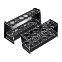 鸣固 有机玻璃比色管架25ml50ml100ml亚克力试管架 10ml 1排x6孔(孔径16mm)