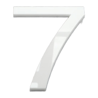 鸣固亚克力立体数字贴瓷白[7]7x4.6cm