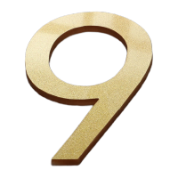 鸣固 亚克力立体贴 古铜金数字9 7x4.6cm TS277873430