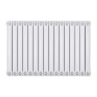 鸣固 5025钢制柱式暖气片 16柱 600mm中心距 壁挂防烫水暖散热器