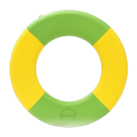 鸣固 儿童EVA实心免充气游泳圈 绿色大号耐磨加厚 TS092279270