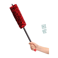 鸣固 TS082197422 羊毛刷 红色大号 轮毂缝隙除垢清洗工具