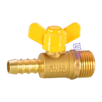 鸣固 3分外丝x12mm长柄球阀 宝塔头插软管 气动放水放气阀门开关 TS155103165