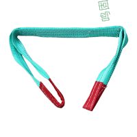 鸣固 彩色扁平涤纶吊装带 双扣 工业起重吊车拖车绳 1吨4米TS080857521