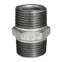 鸣固 玛钢水暖管件 DN65六角热镀锌外丝对丝 TS077685712