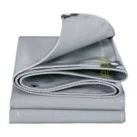 鸣固 灰色刀刮布防水布 5x8米 加厚防风防雨篷布 TS107789242