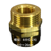 鸣固 铜补芯 变径接头 内外丝 6分转3分 5只装 TS077683066