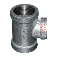 鸣固 异径三通 100*80 水暖丝扣管件 镀锌 TS088702062