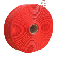 鸣固 红色增强3寸PVC高压灌溉水带 75mm 50米/卷 TS076498010