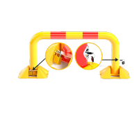 鸣固 龙门锁 TS120133100 小区车位锁 黄色双锁 70*34cm 壁厚2.5mm