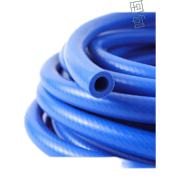 鸣固 工业级挤出硅胶暖风管蓝色8MM双层编织线 TS108754015