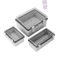 鸣固 KG塑料搭扣防水接线盒 户外开关电源 200*100*70mm 透明盖TS160464612