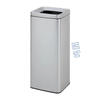 鸣固 长形直投垃圾桶 砂光加厚 300*255*680mm TS149503713